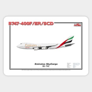 Boeing B747-400F/ER/SCD - Emirates SkyCargo (Art Print) Sticker